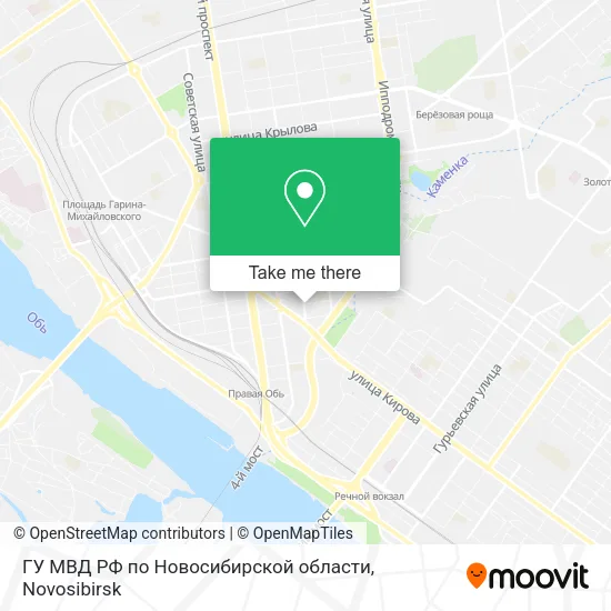 ГУ МВД РФ по Новосибирской области map