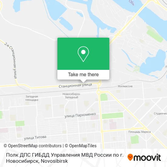 Полк ДПС ГИБДД Управления МВД России по г. Новосибирск map