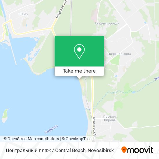 Центральный пляж / Central Beach map