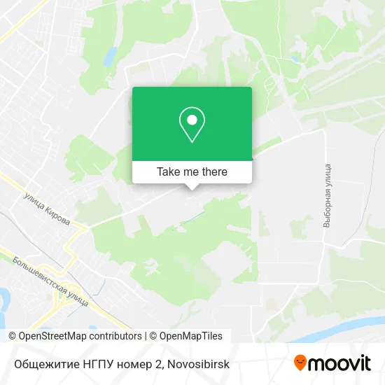 Общежитие НГПУ номер 2 map