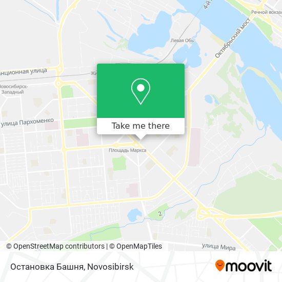 Остановка Башня map