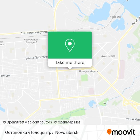Остановка «Телецентр» map