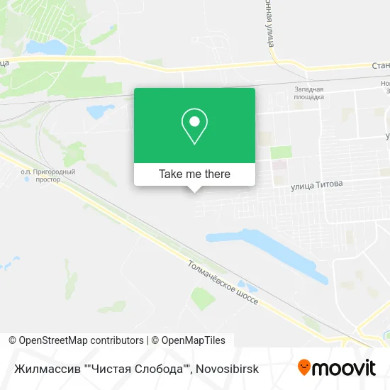 Жилмассив ""Чистая Слобода"" map