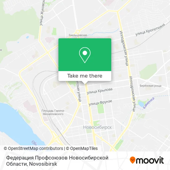 Федерация Профсоюзов Новосибирской Области map