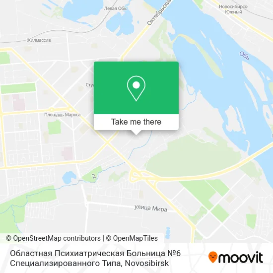 Областная Психиатрическая Больница №6 Специализированного Типа map