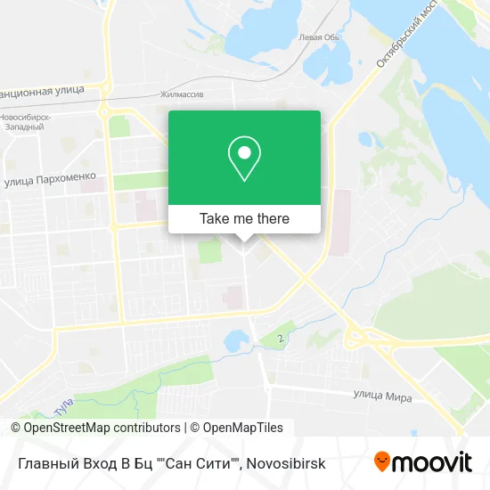 Главный Вход В Бц ""Сан Сити"" map