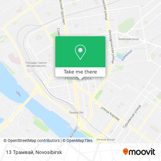 13 Трамвай map