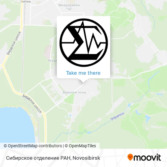 Сибирское отделение РАН map