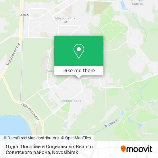 Отдел Пособий и Социальных Выплат Советского района map