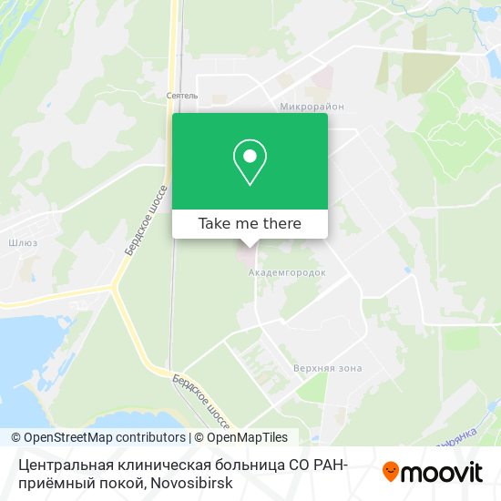 Центральная клиническая больница СО РАН-приёмный покой map