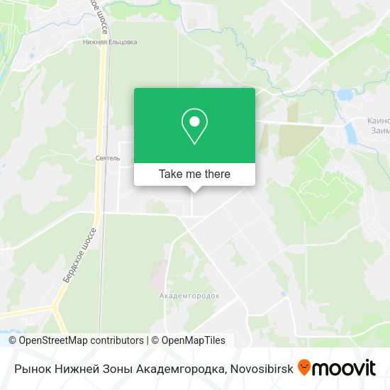 Рынок Нижней Зоны Академгородка map