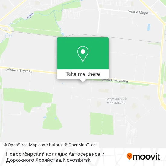Новосибирский колледж Автосервиса и Дорожного Хозяйства map