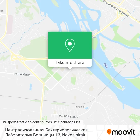Централизованная Бактериологическая Лаборатория Больницы 13 map