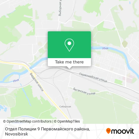 Отдел Полиции 9 Первомайского района map