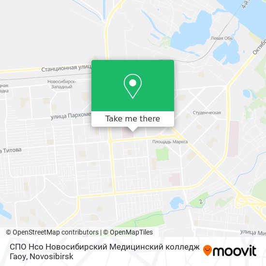 СПО Нсо Новосибирский Медицинский колледж Гаоу map