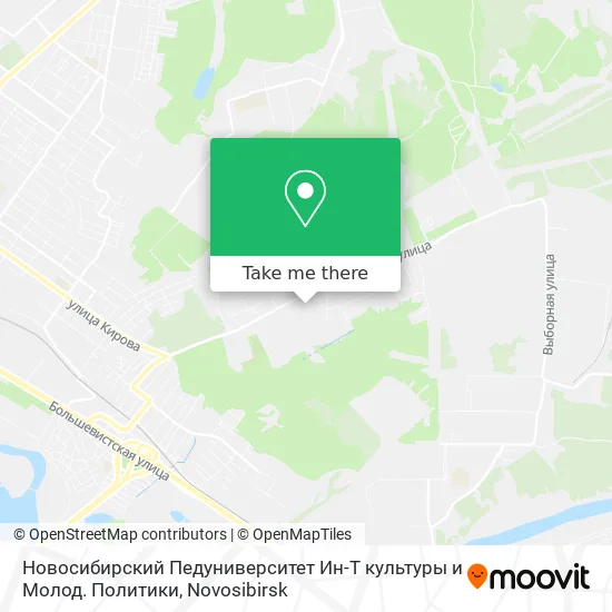 Новосибирский Педуниверситет Ин-Т культуры и Молод. Политики map