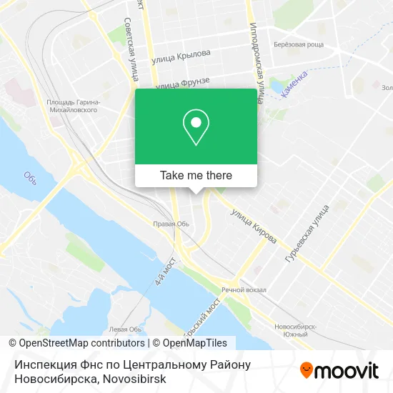 Инспекция Фнс по Центральному Району Новосибирска map