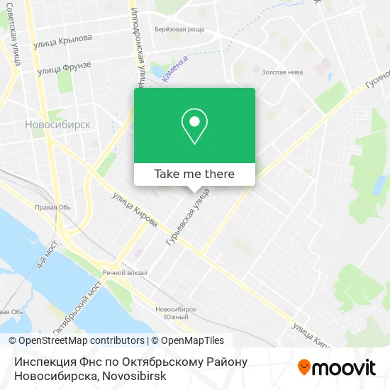 Инспекция Фнс по Октябрьскому Району Новосибирска map