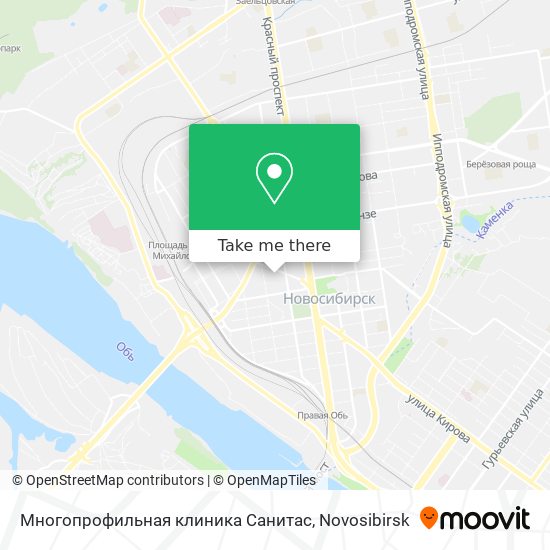 Многопрофильная клиника Санитас map