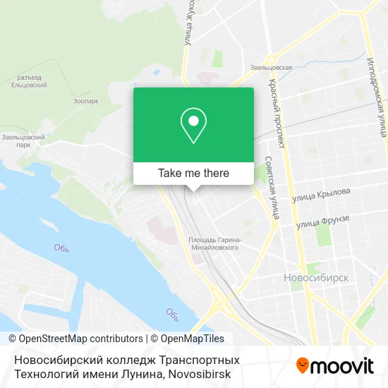 Новосибирский колледж Транспортных Технологий имени Лунина map