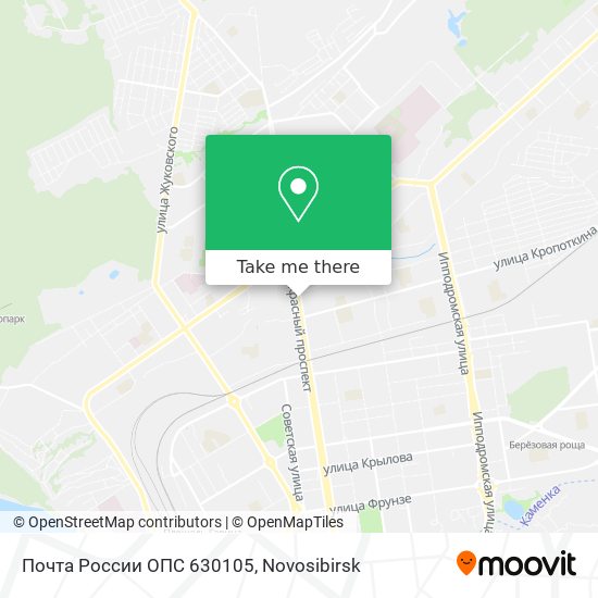 Почта России ОПС 630105 map