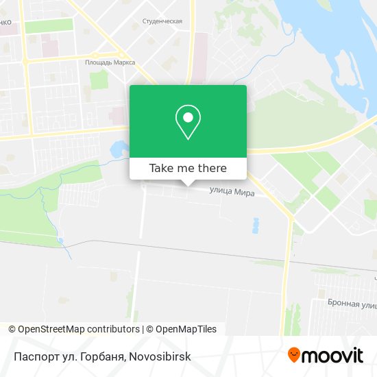 Паспорт ул. Горбаня map