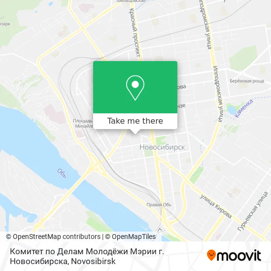 Комитет по Делам Молодёжи Мэрии г. Новосибирска map