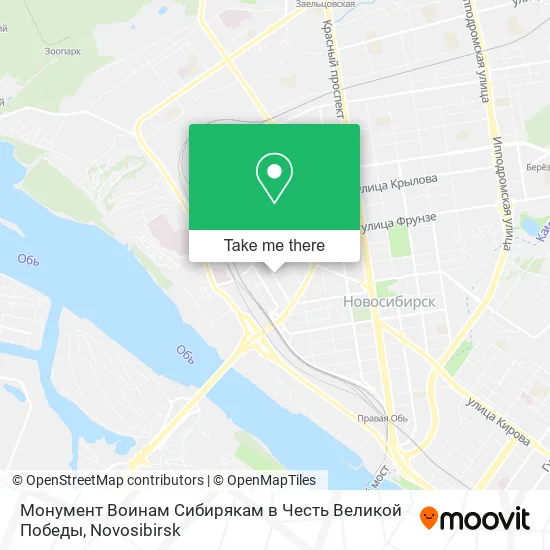 Монумент Воинам Сибирякам в Честь Великой Победы map