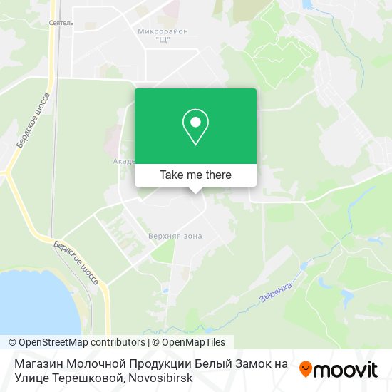 Магазин Молочной Продукции Белый Замок на Улице Терешковой map