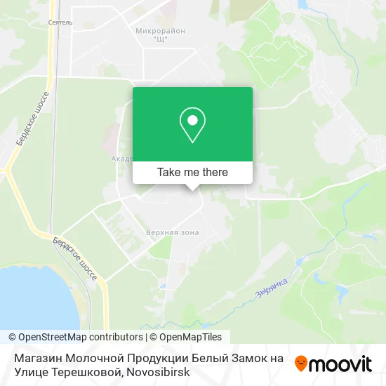 Магазин Молочной Продукции Белый Замок на Улице Терешковой map