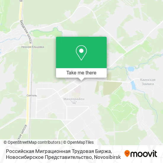 Российская Миграционная Трудовая Биржа, Новосибирское Представительство map