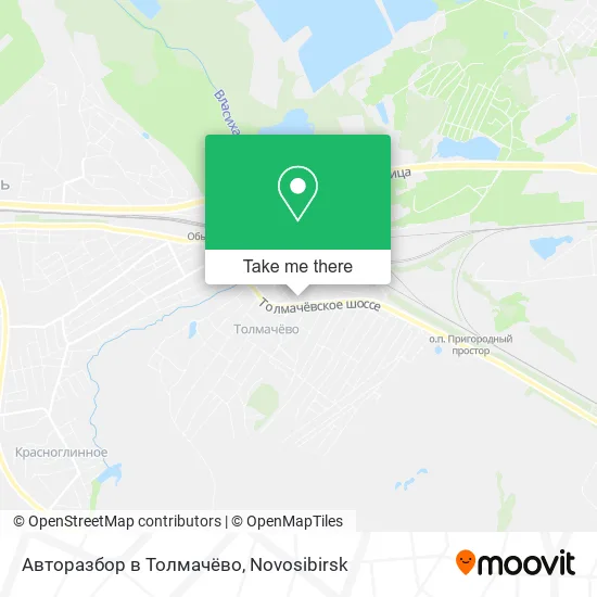 Авторазбор в Толмачёво map