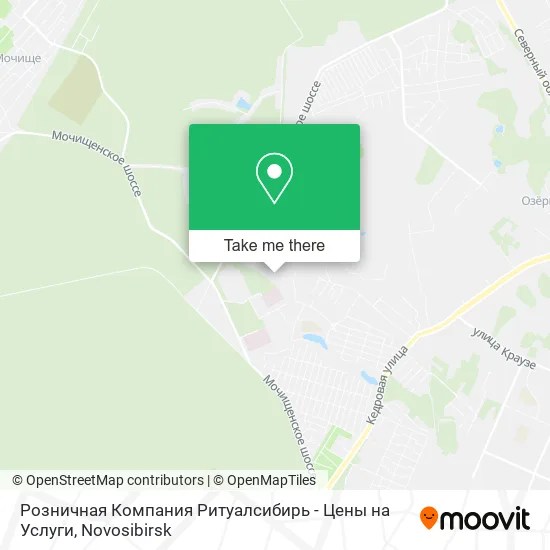Розничная Компания Ритуалсибирь - Цены на Услуги map