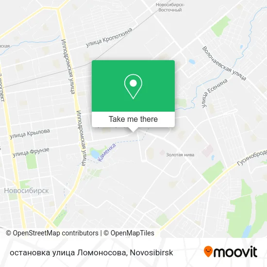 остановка улица Ломоносова map