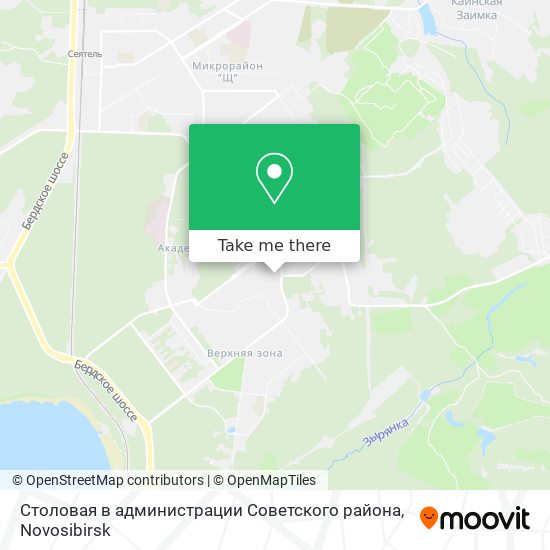 Столовая в администрации Советского района map