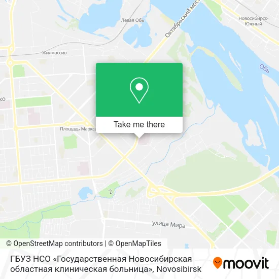 ГБУЗ НСО «Государственная Новосибирская областная клиническая больница» map
