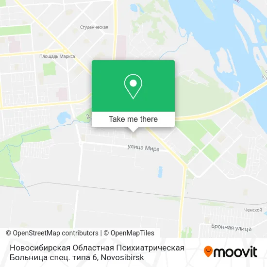 Новосибирская Областная Психиатрическая Больница спец. типа 6 map