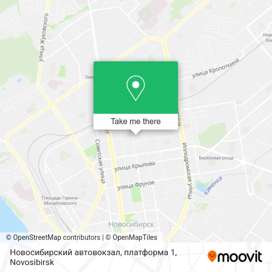 Новосибирский автовокзал, платформа 1 map