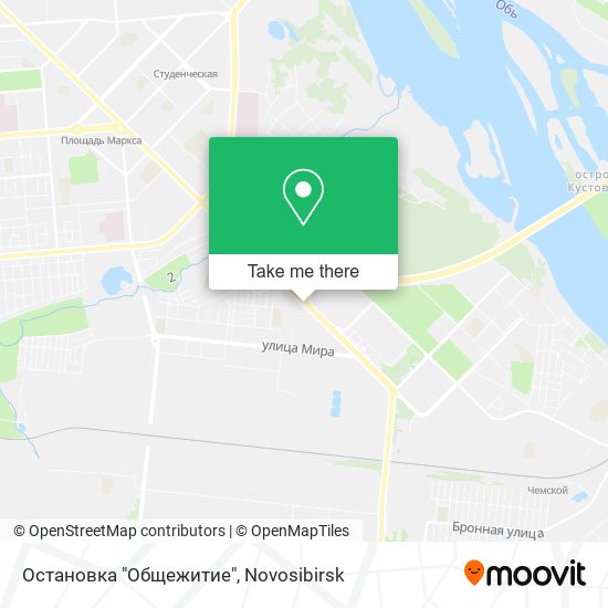 Остановка "Общежитие" map