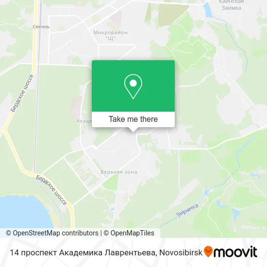 14 проспект Академика Лаврентьева map