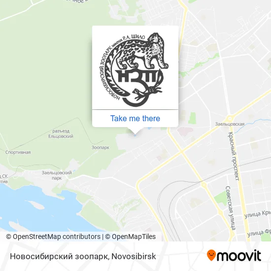 Новосибирский зоопарк map