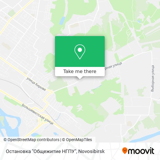 Остановка "Общежитие НГПУ" map