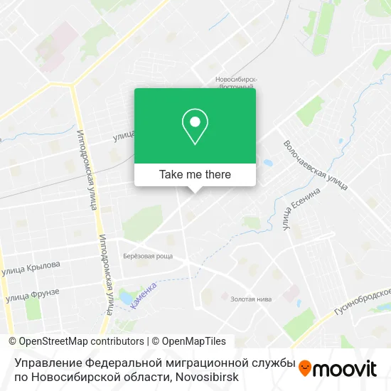 Управление Федеральной миграционной службы по Новосибирской области map