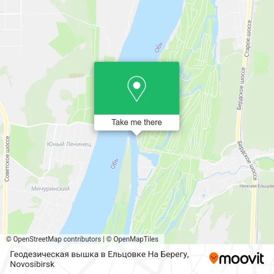 Геодезическая вышка в Ельцовке На Берегу map