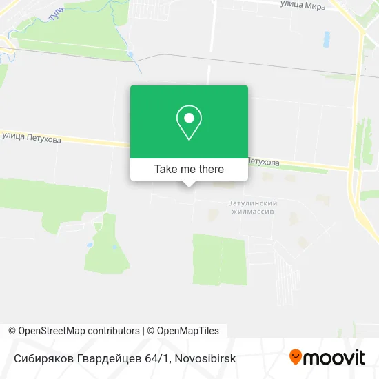 Сибиряков Гвардейцев 64/1 map