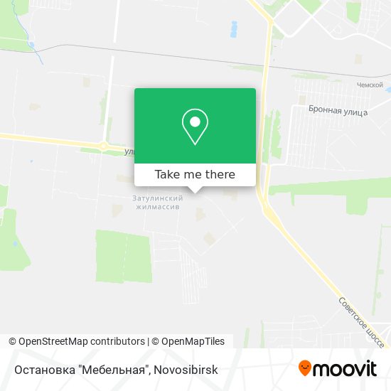 Остановка "Мебельная" map