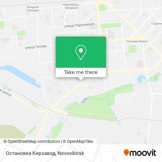 Остановка Кирзавод map