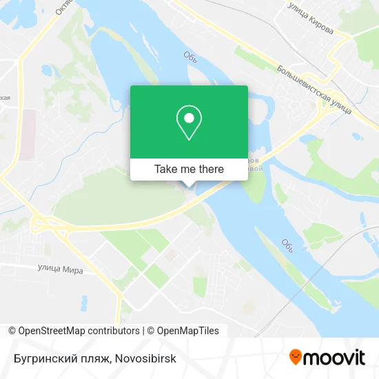 Бугринский пляж map