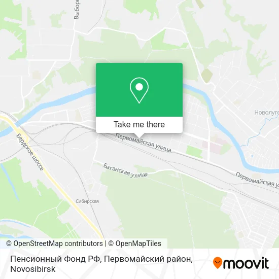 Пенсионный Фонд РФ, Первомайский район map