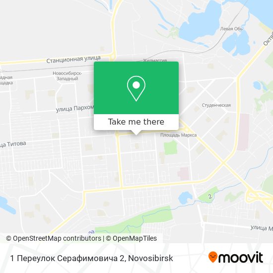 1 Переулок Серафимовича 2 map